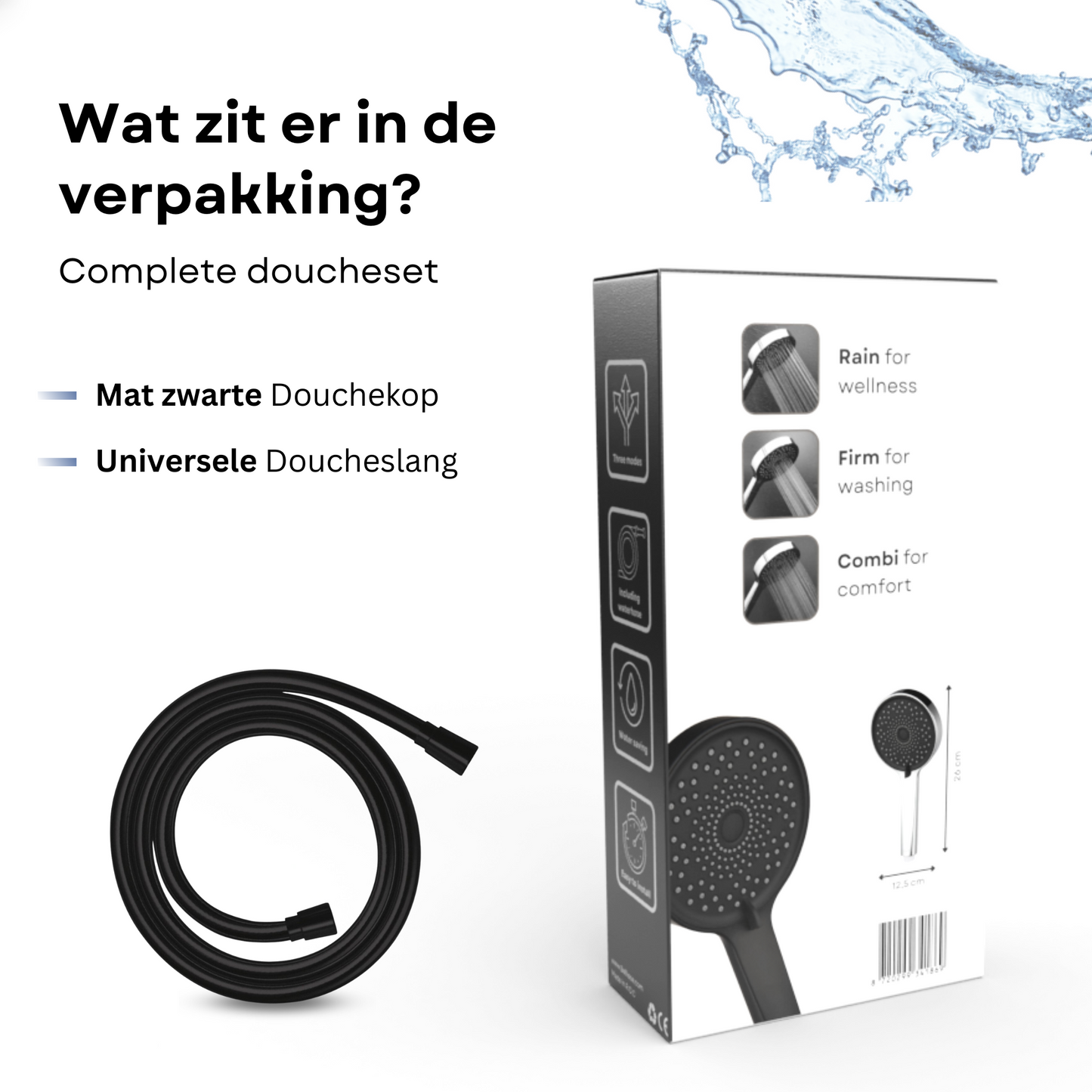 Belliese Wellness Doucheset Zwart - Belliese